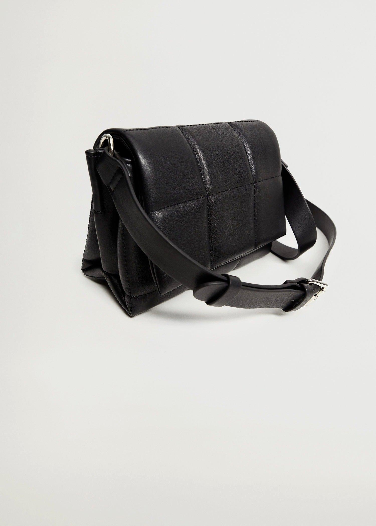 Black Quilted Cross-Body Bag, Women, , large image number 1