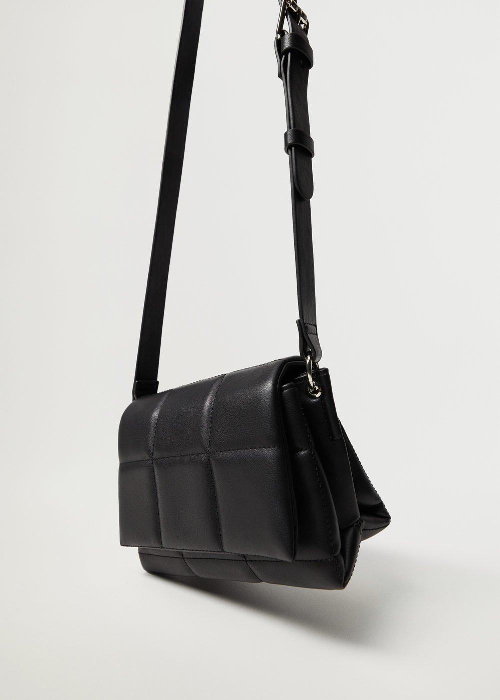 Black Quilted Cross-Body Bag, Women, , large image number 2