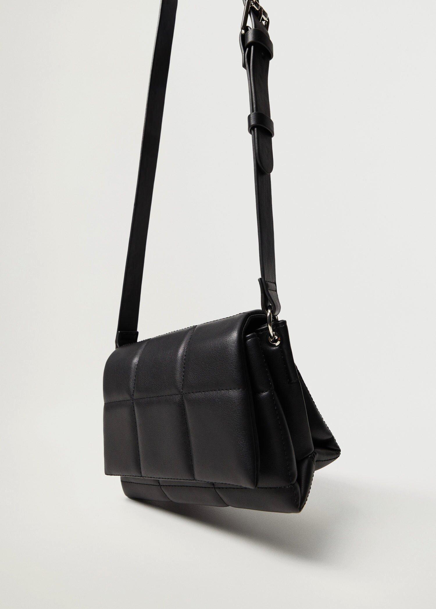 Black Quilted Cross-Body Bag, Women, , large image number 4