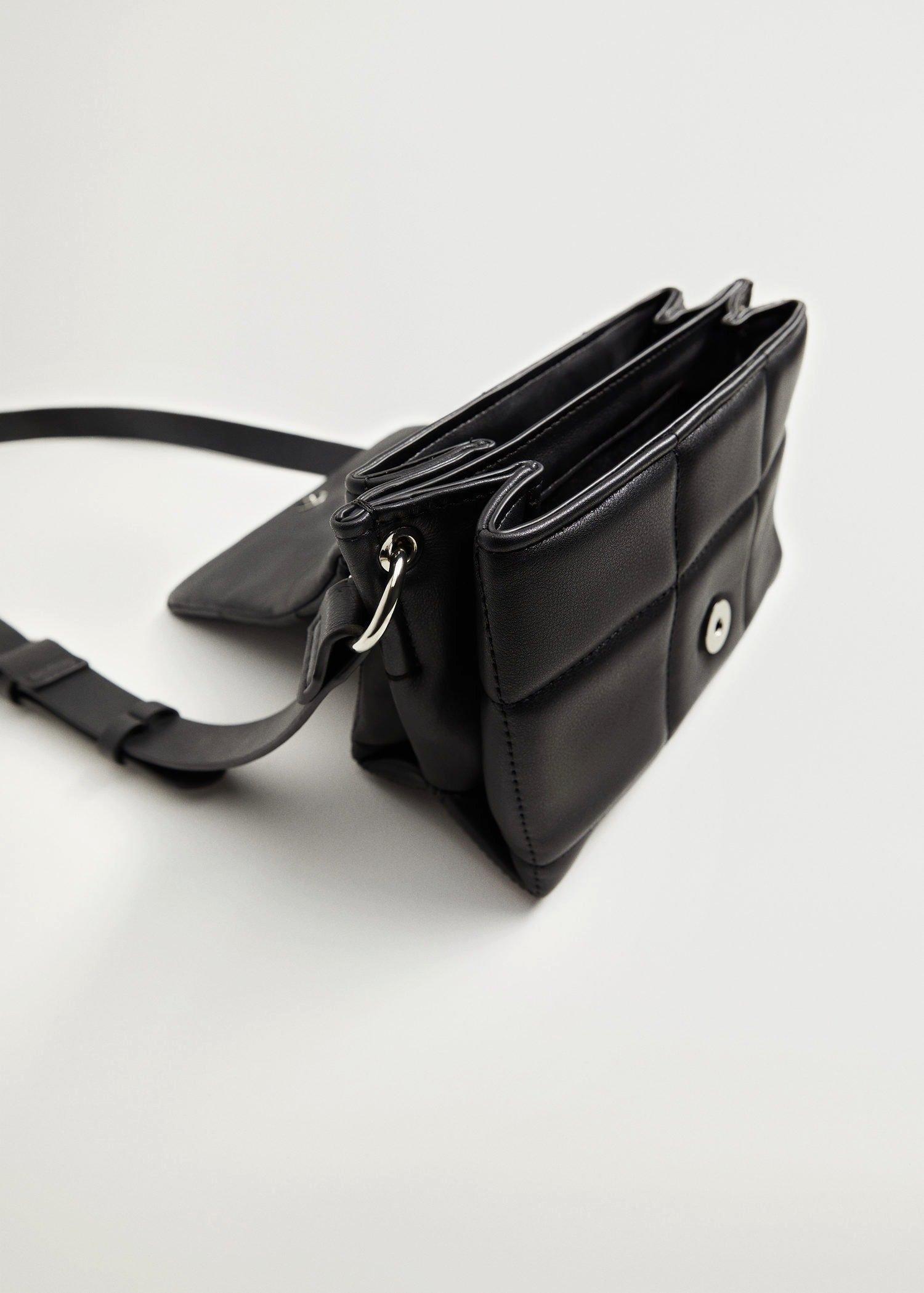 Black Quilted Cross-Body Bag, Women, , large image number 5