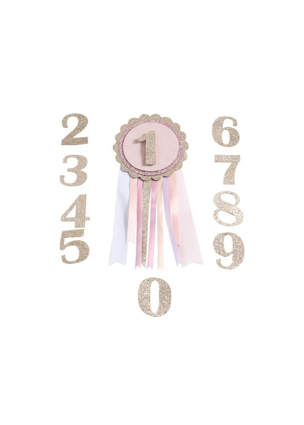 Gold Birthday Brooch, Kids Girl, Gold, large image number 2