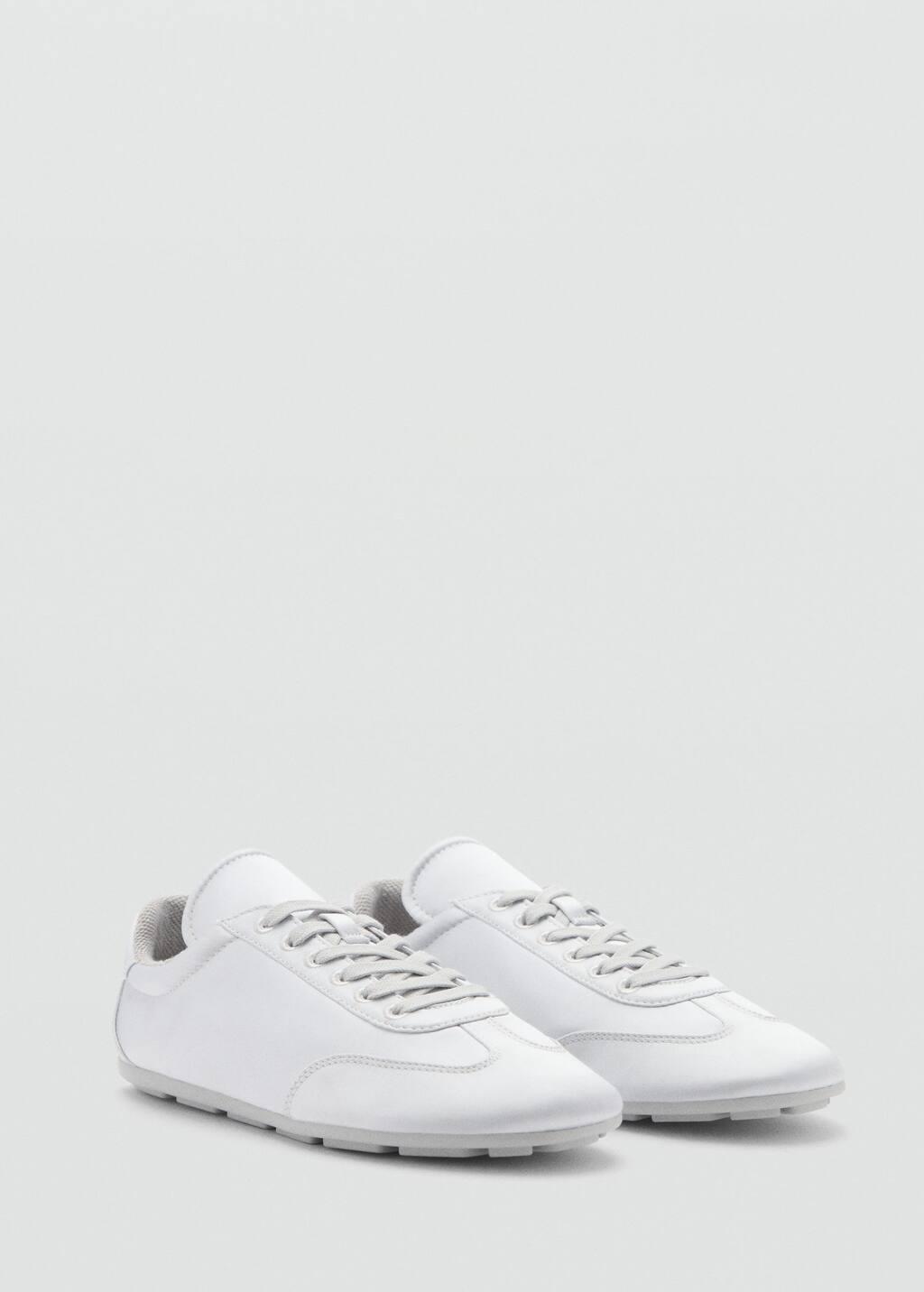 Silver Satin Lace-Up Trainers, , medium