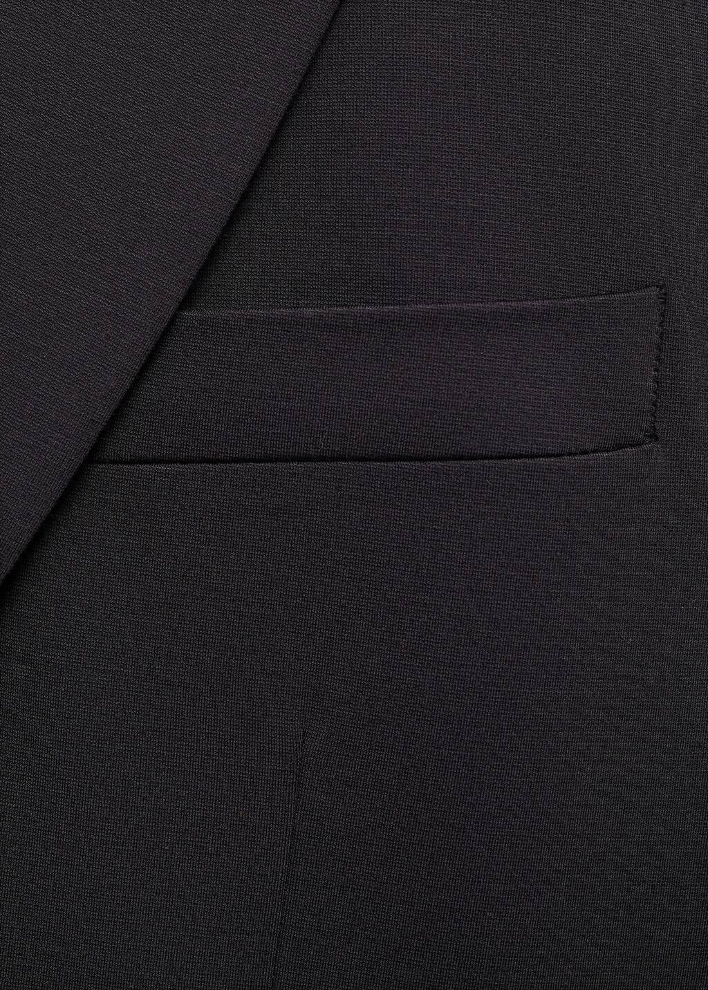 Navy Plain Suit Blazer, , large image number 4