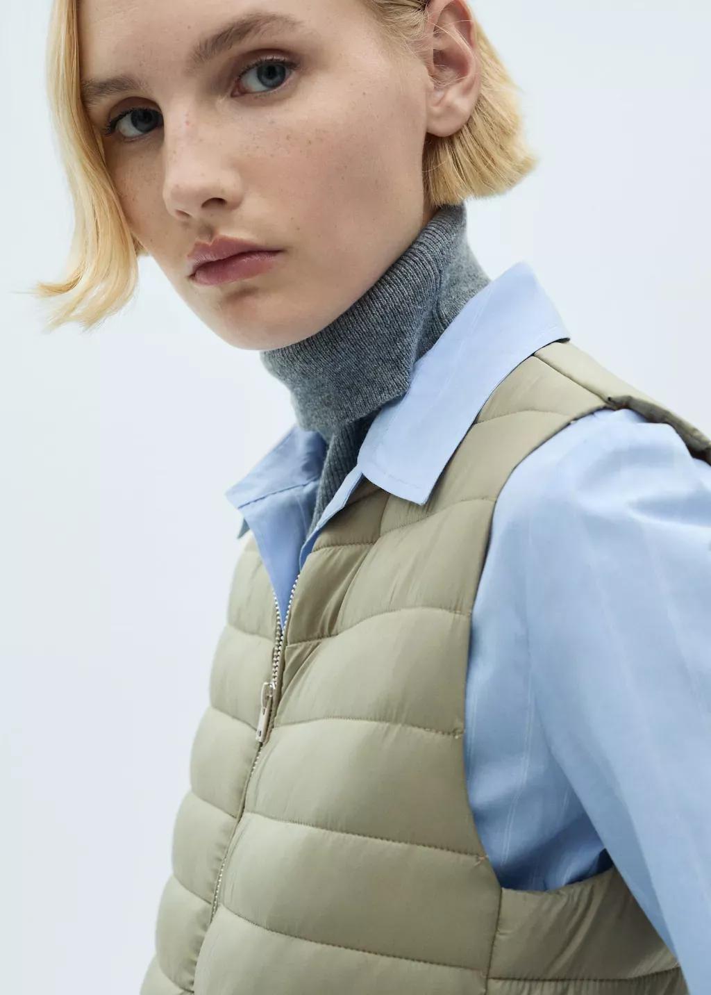 Green Quilted Gilet, , large image number 1