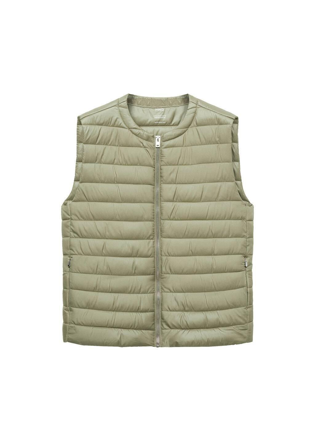 Green Quilted Gilet, , large image number 3