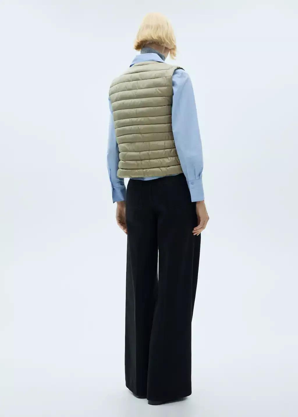 Green Quilted Gilet, , large image number 4