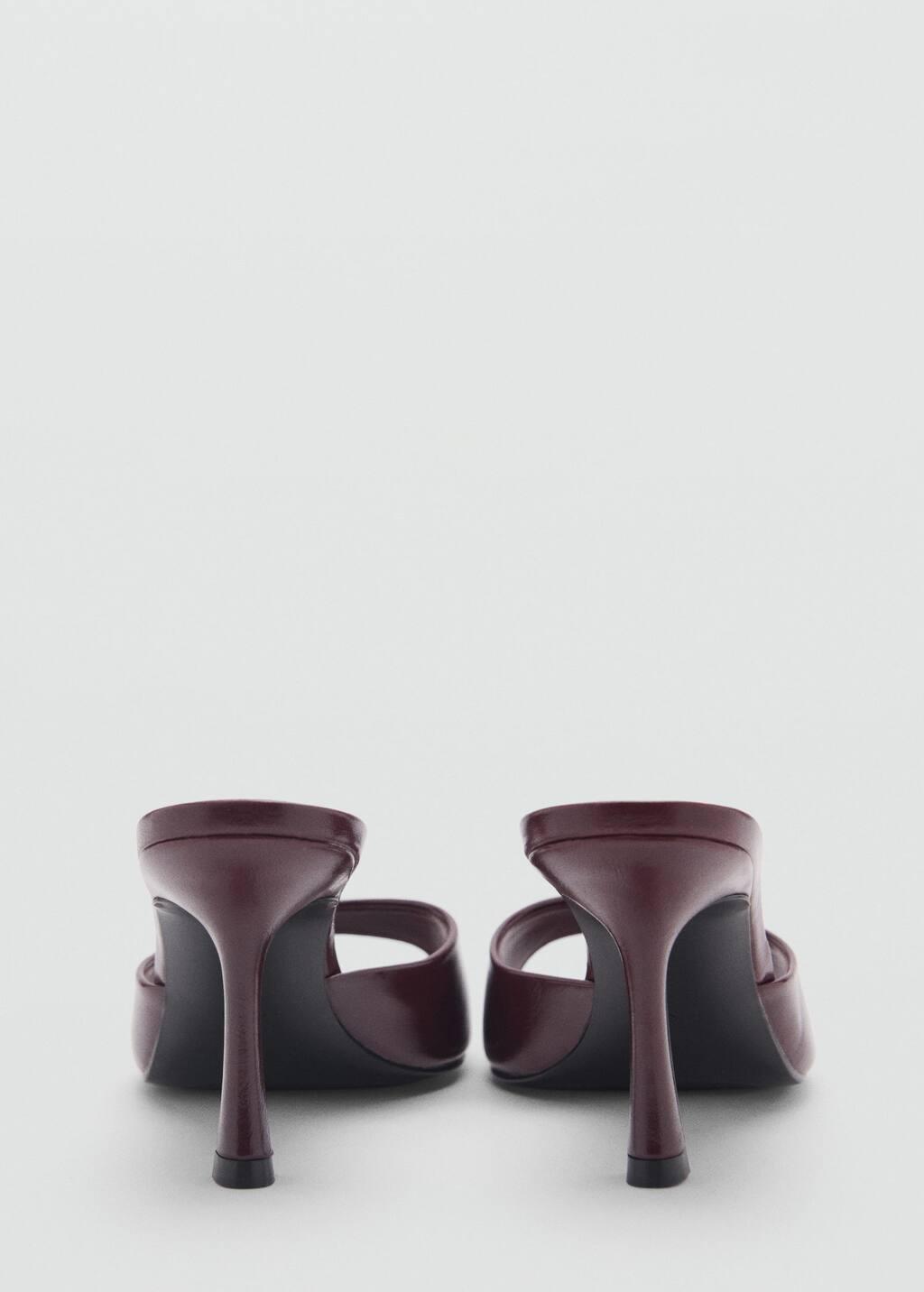 Burgundy Pointed Heel Sandals, , large image number 1