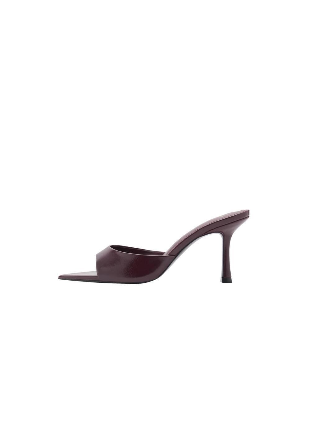 Burgundy Pointed Heel Sandals, , large image number 3