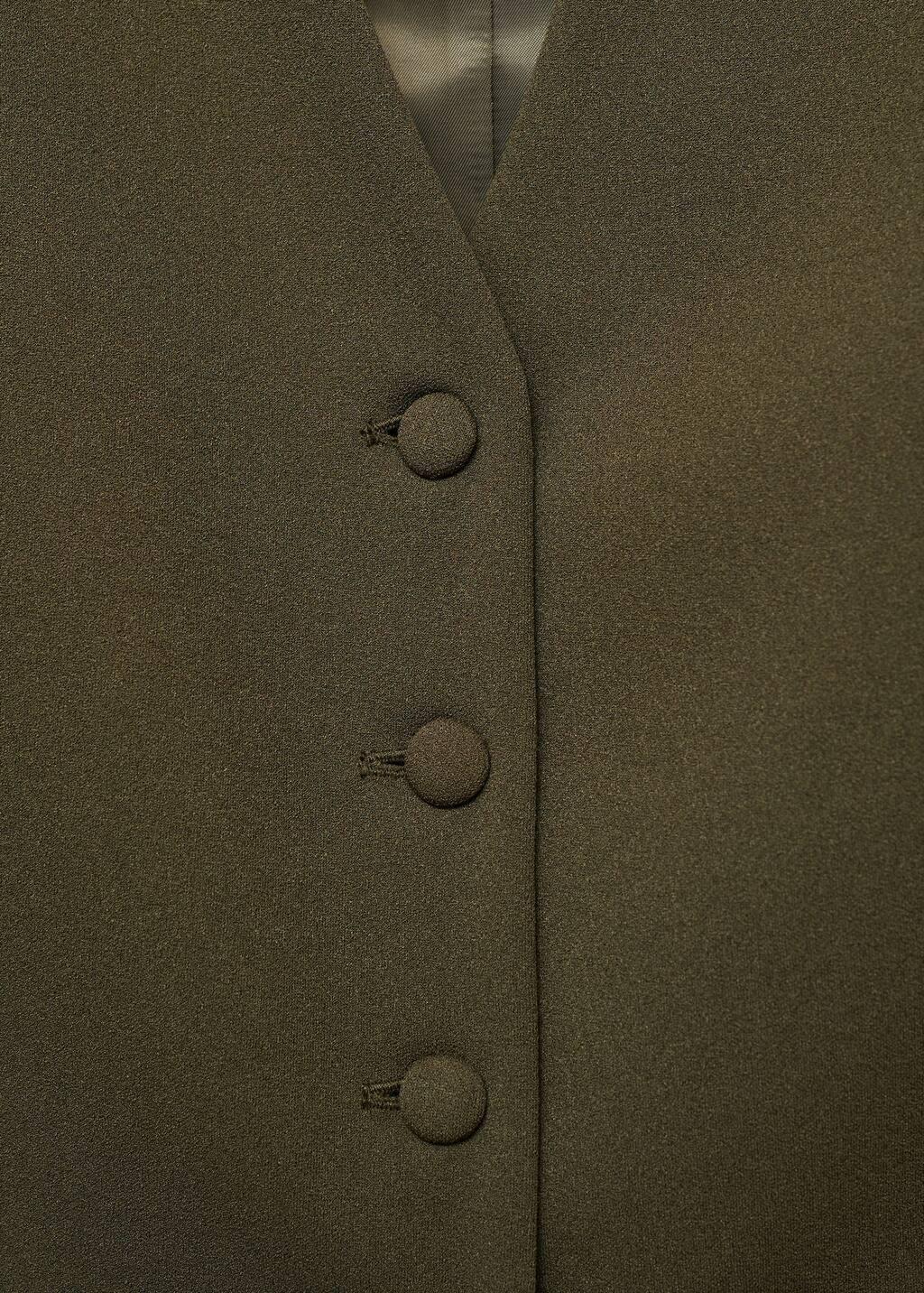 Khaki Suit Waistcoat With Buttons, , large image number 7