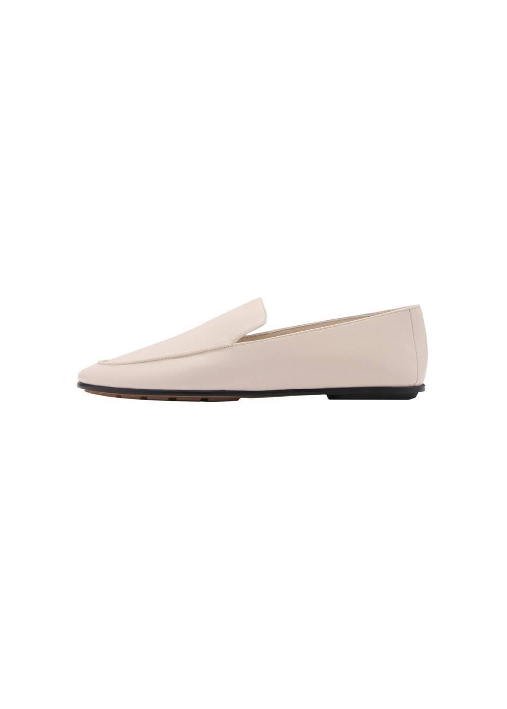 White Leather Loafers, , large image number 3