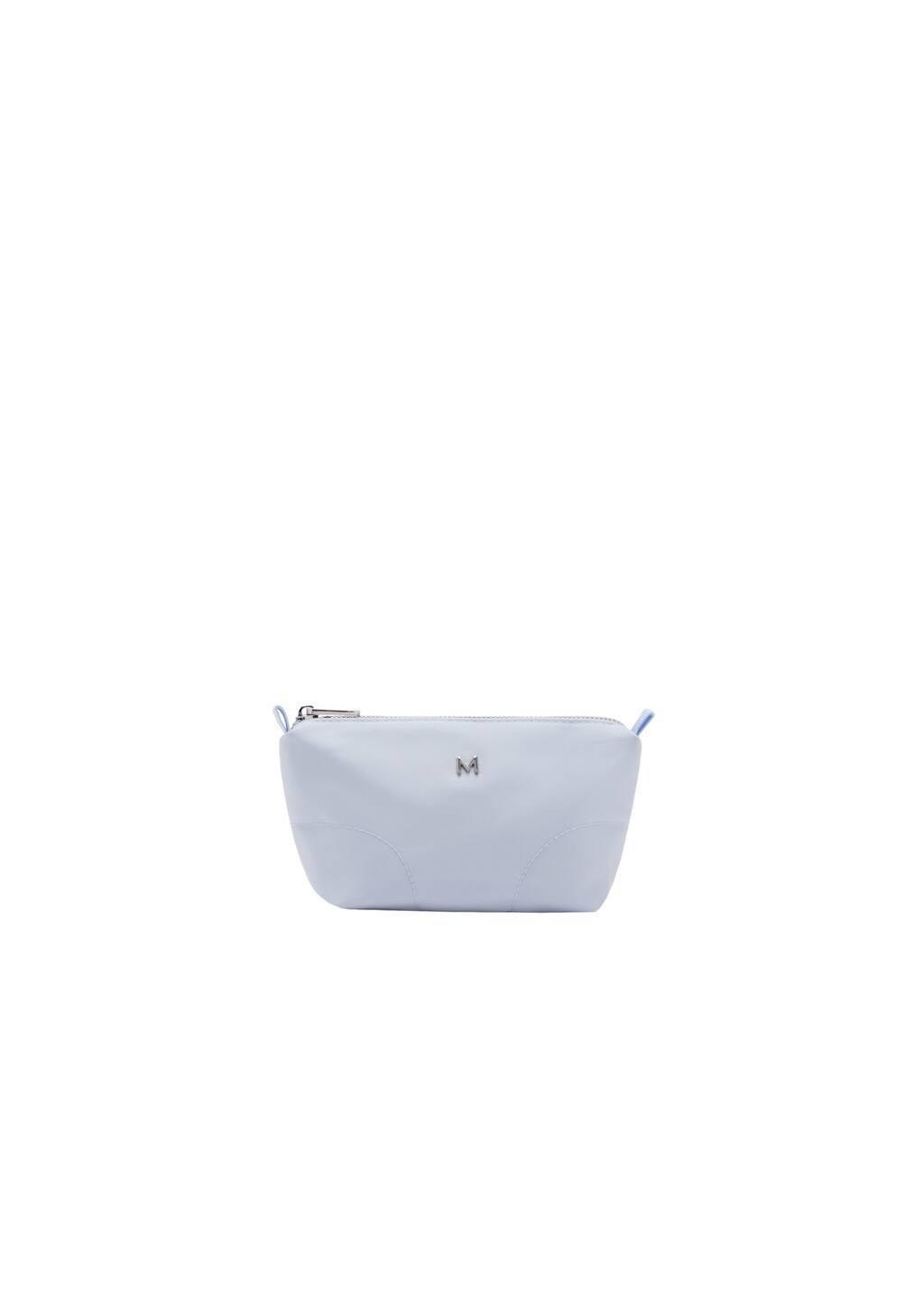 Blue Lt Pastel Zipped Nylon Cosmetics Bag, 0201_50, large image number 2