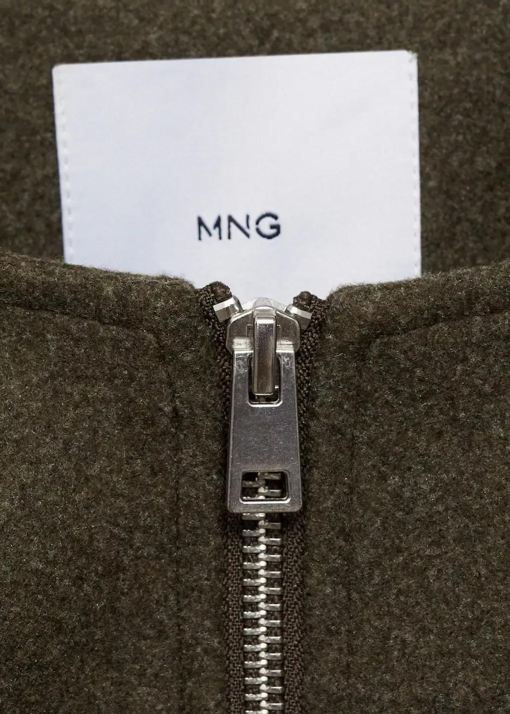 Khaki Gathered Bomber Jacket, , large image number 2