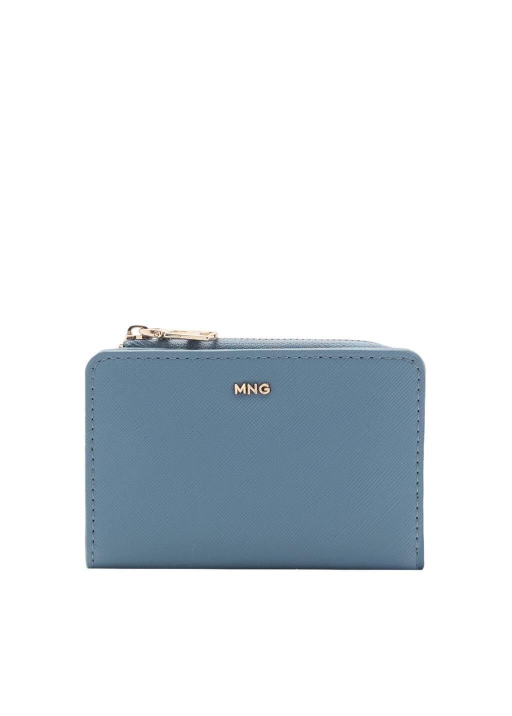 Blue Lt Pastel Saffiano-Effect Folded Wallet, Light-Pastel Blue, large image number 2