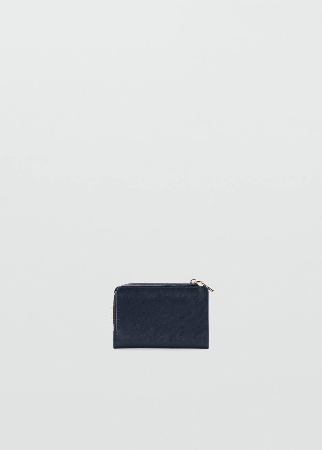 Blue Saffiano-Effect Folded Wallet, 0201_52, large image number 4