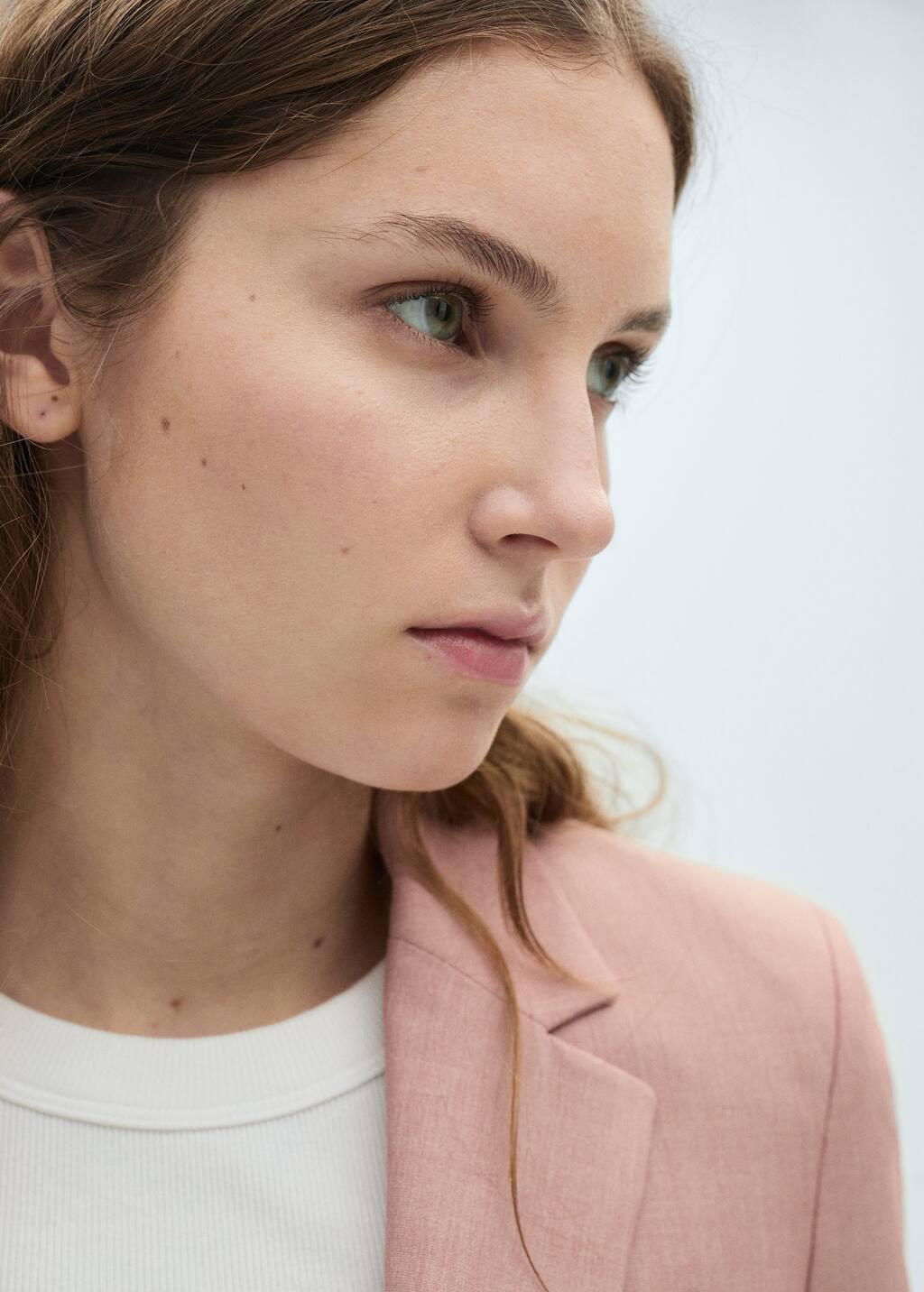 Pink Lt Pastel Fitted Suit Jacket, , large image number 1
