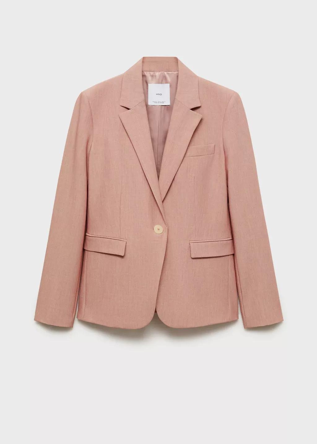 Pink Lt Pastel Fitted Suit Jacket, , large image number 4