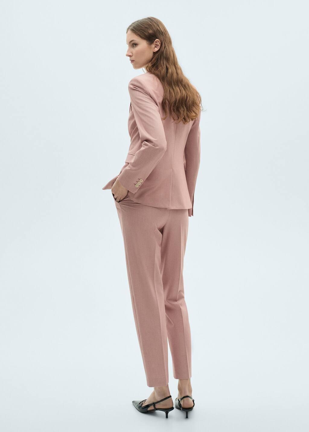 Pink Lt Pastel Fitted Suit Jacket, , large image number 5