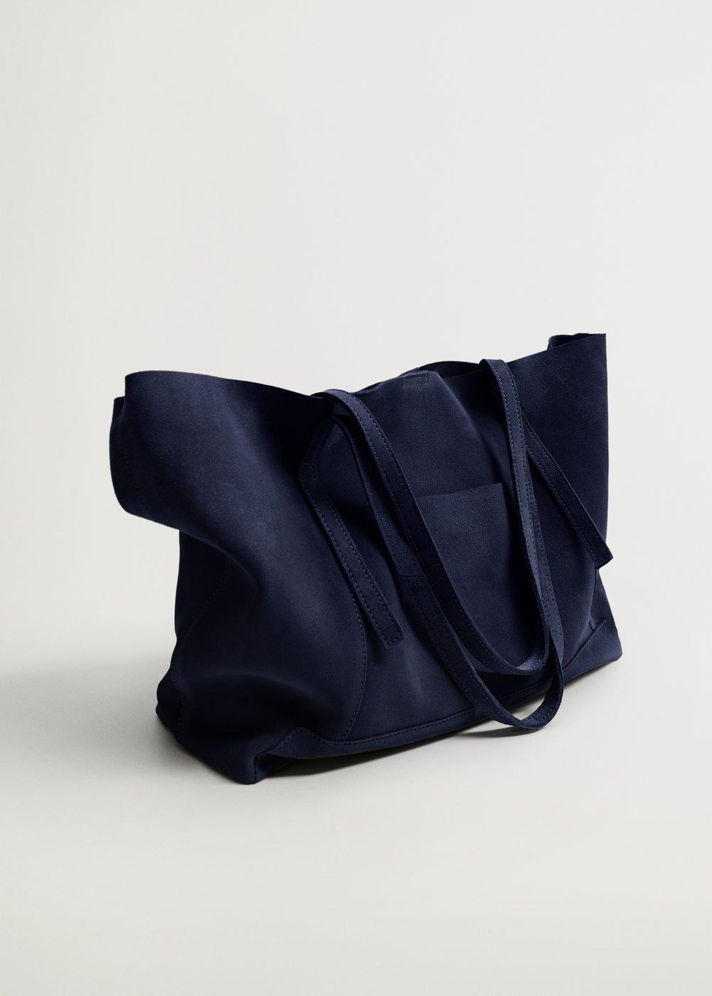 Medium Blue Leather Shopper Bag, Women, , large image number 2
