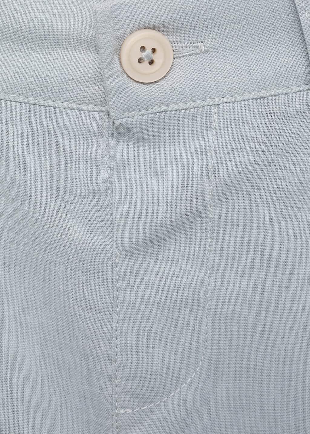 Blue Linen-Blend Bermuda Shorts, Baby Boy, , large image number 2