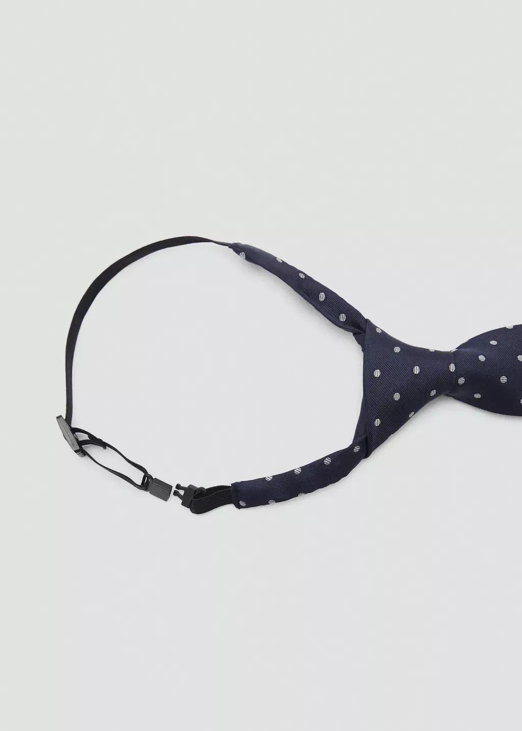 Navy Polka-Dot Patterned Tie, Kids Boy, , medium