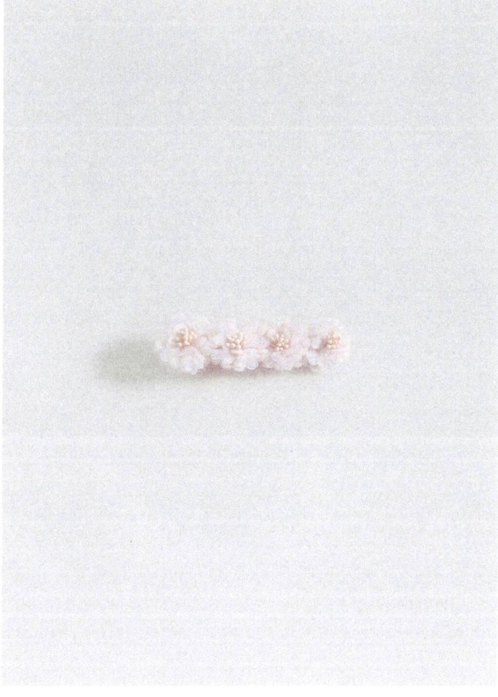 Beige Floral Clip, Kids Girl, Light Beige, large image number 1