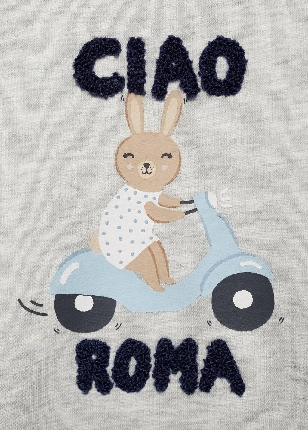 Grey Lt Pastel Printed Embossed Sweatshirt, Baby Girl, , large image number 2