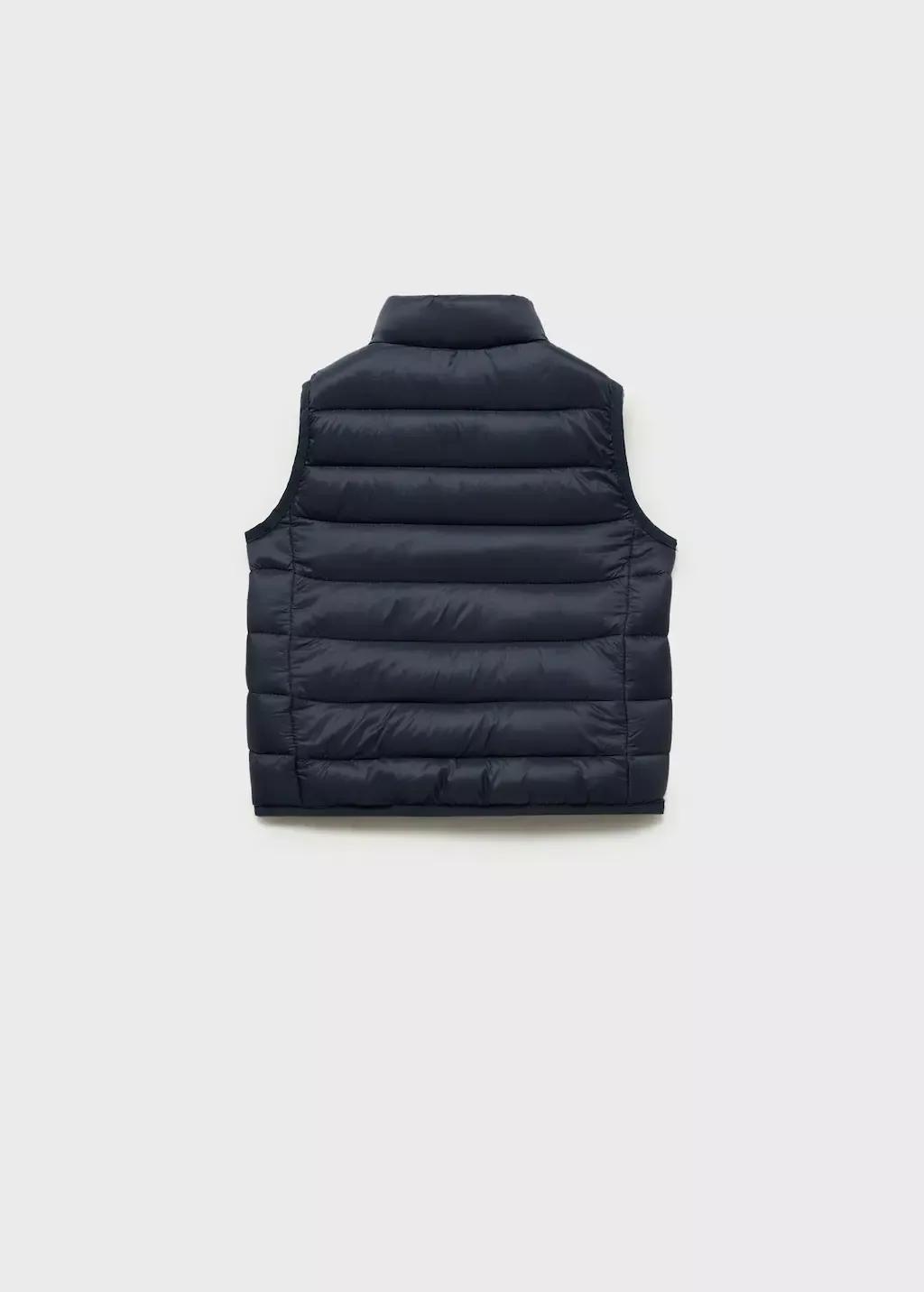 Navy Quilted Gilet, Baby Boy, , large image number 2