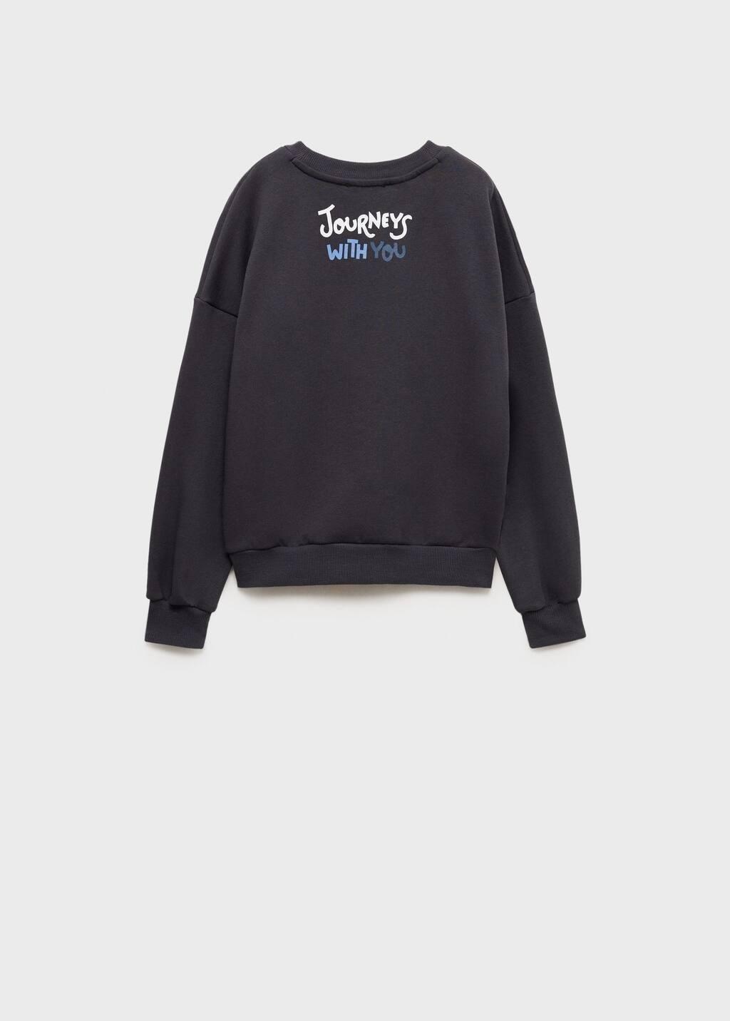 Grey Minnie Mouse Graphic Print Hoodie, Kids Girls, , large image number 2
