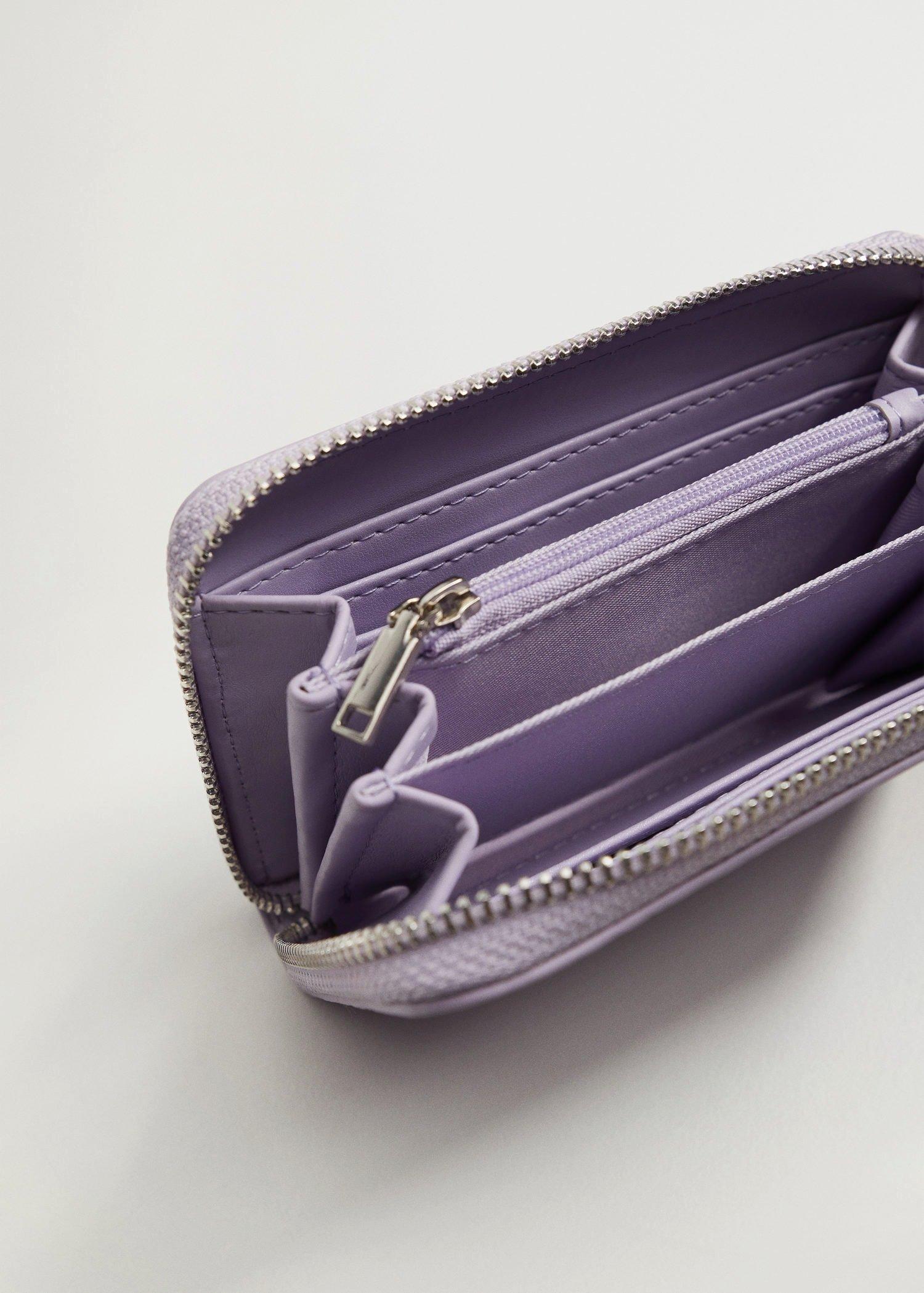 Lt-Pastel Purple Croc-Effect Wallet, Women, , large image number 1