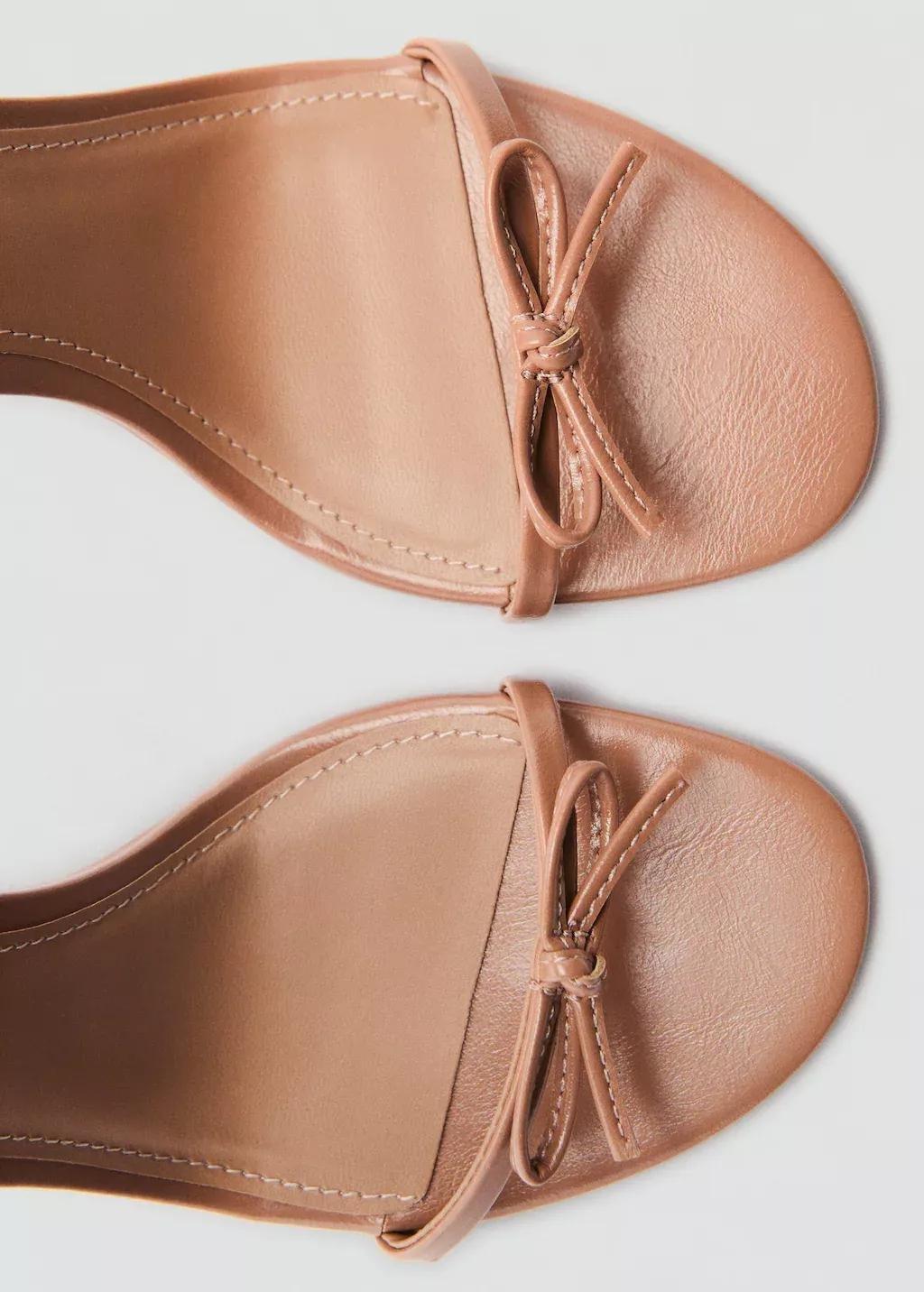 Pink Lt Pastel Strappy Heeled Sandal With Bow Detail, Light-Pastel Pink, large image number 1