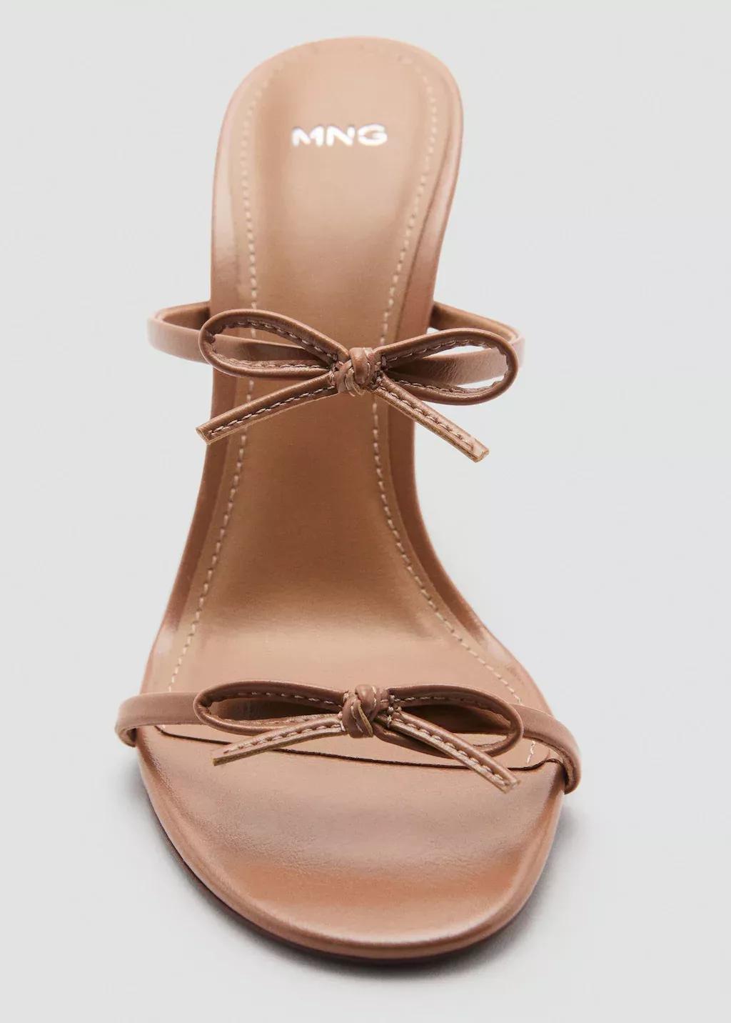 Pink Lt Pastel Strappy Heeled Sandal With Bow Detail, , large image number 4