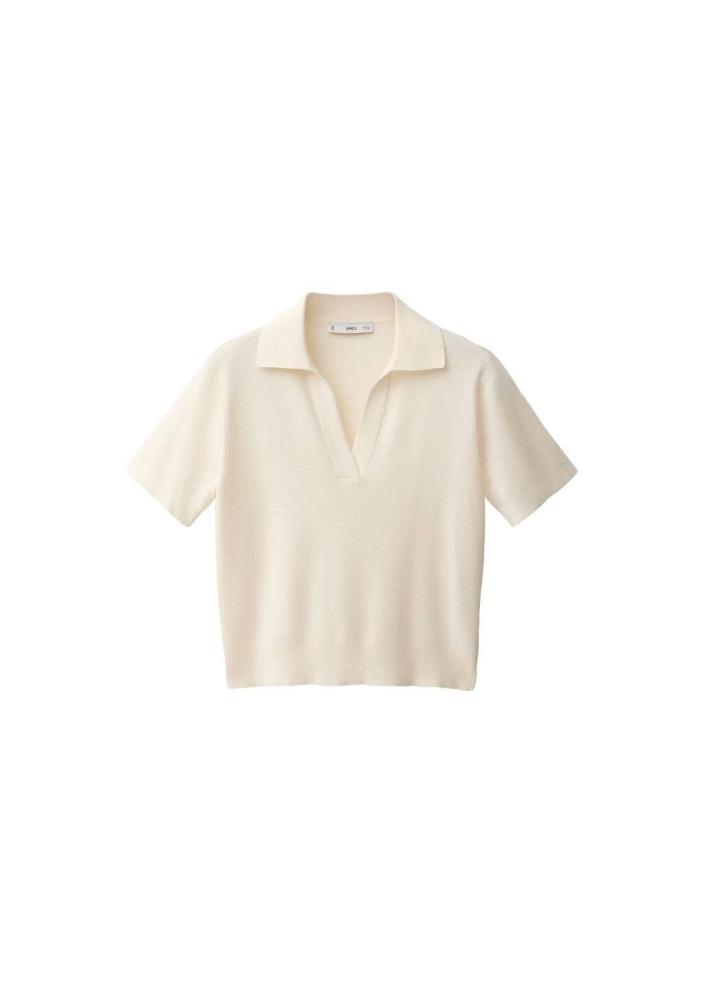 Beige Wool-Blend Polo-Neck Sweater, , large image number 3