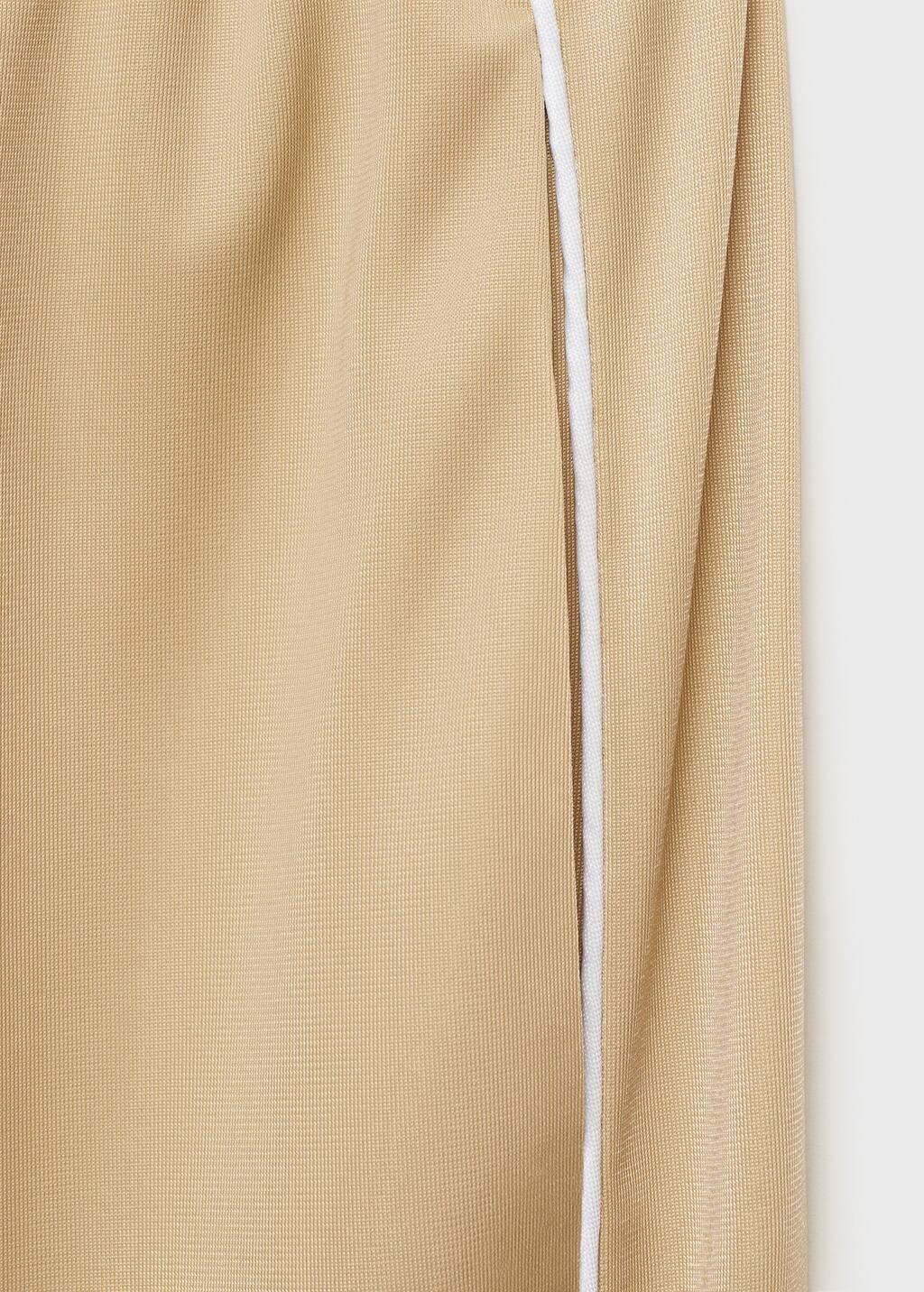 Brown Contrasting-Stripe Jogger Trousers, , large image number 2