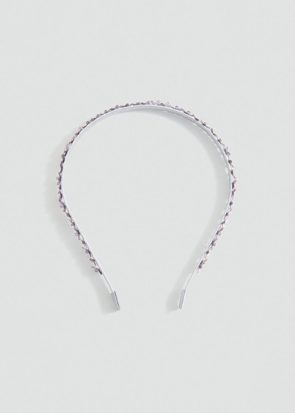 Silver Flower Hairband, Kids Girl, Silver, large image number 2
