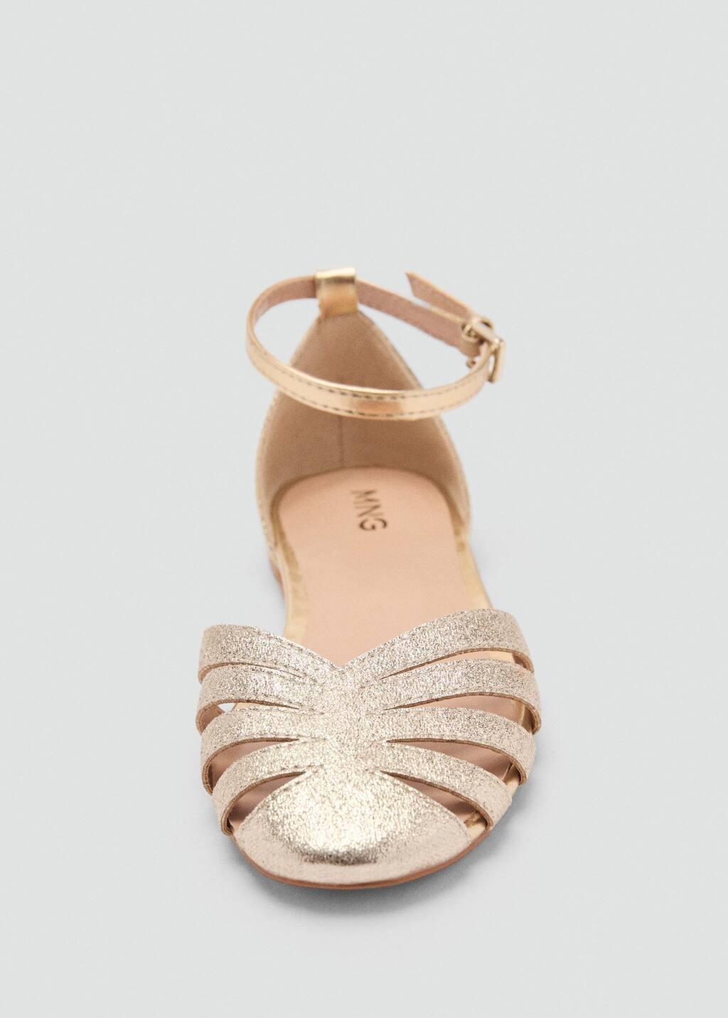 Gold Strips Sandals, Kids Girl, , large image number 2