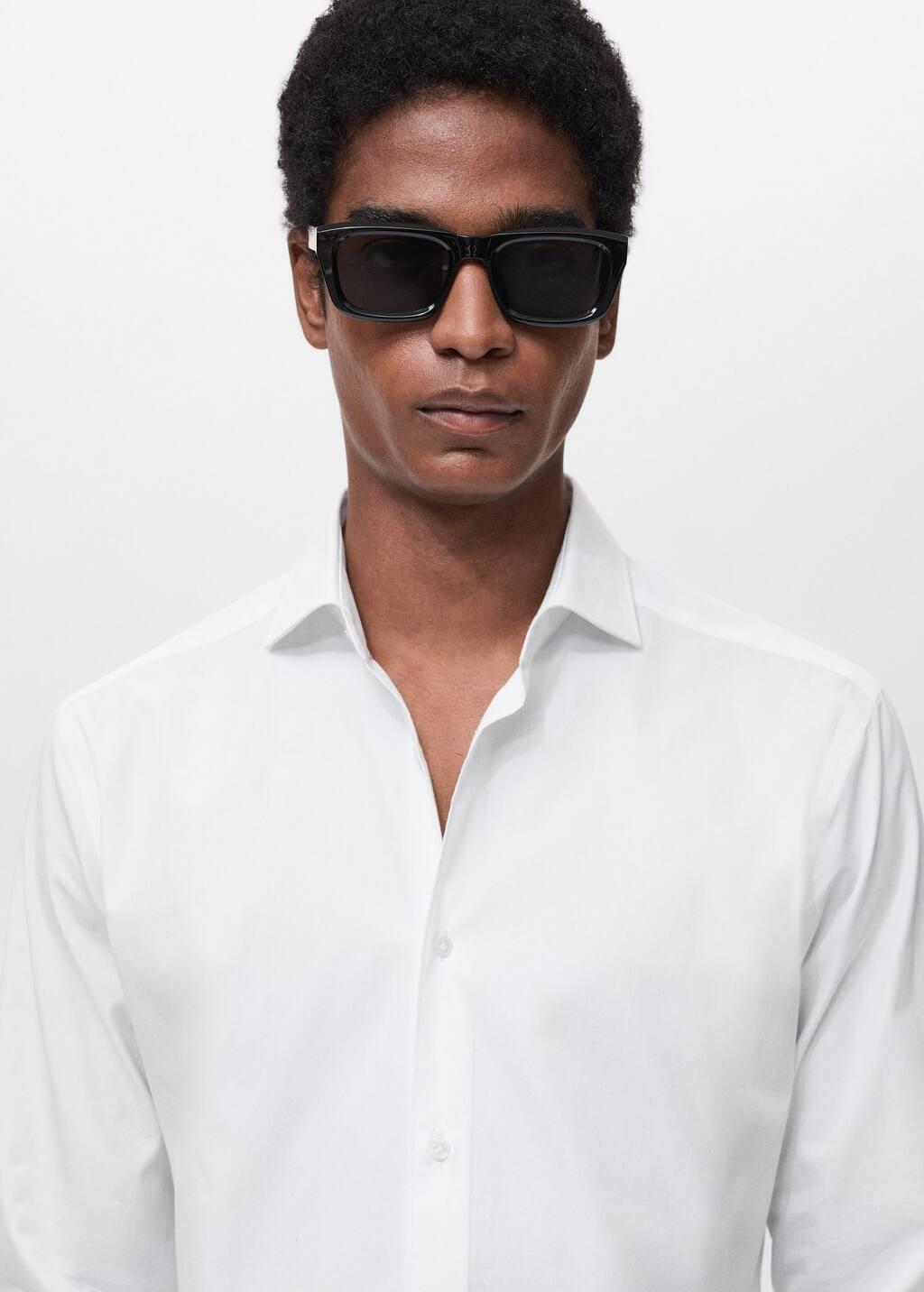 White Regular-Fit 100% Cotton Shirt, , large image number 1