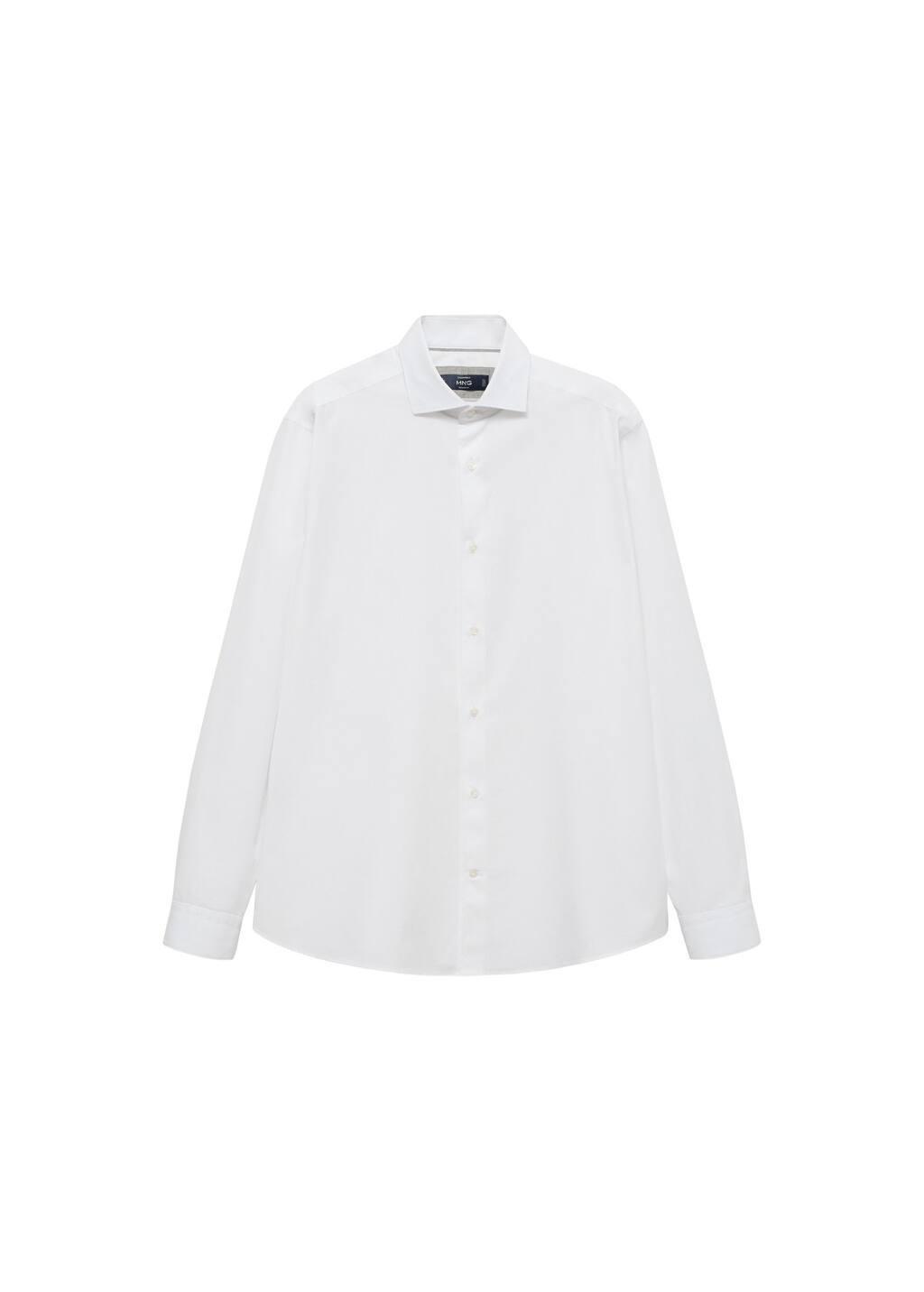 White Regular-Fit 100% Cotton Shirt, , large image number 3