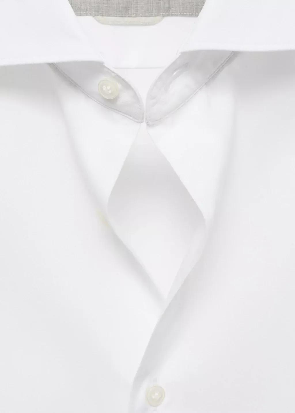 White Regular-Fit 100% Cotton Shirt, , large image number 4