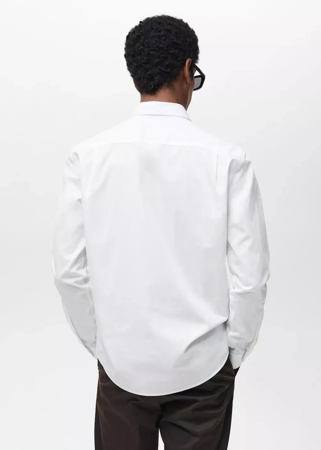 White Regular-Fit 100% Cotton Shirt, , large image number 5