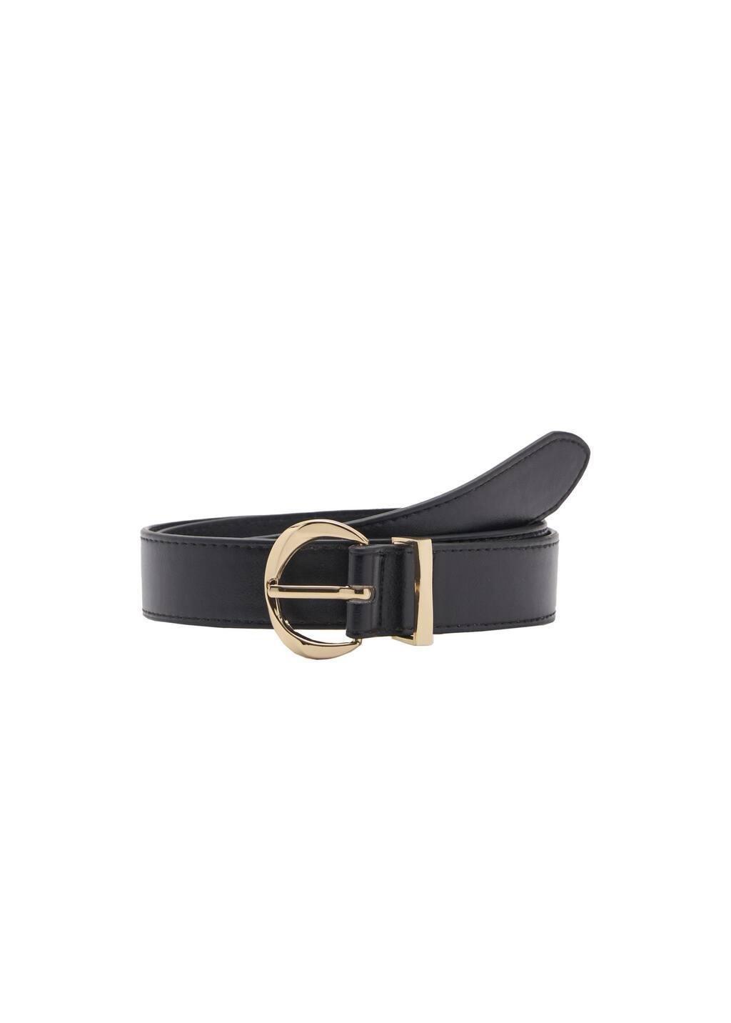 Black Oval Buckle Belt, , large image number 3