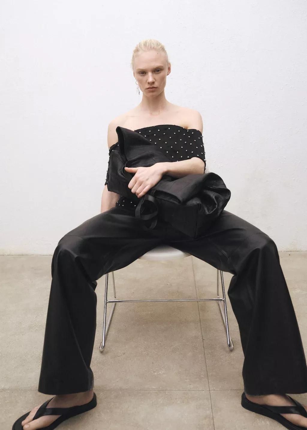 Black Plain Formal Trousers, , large image number 1