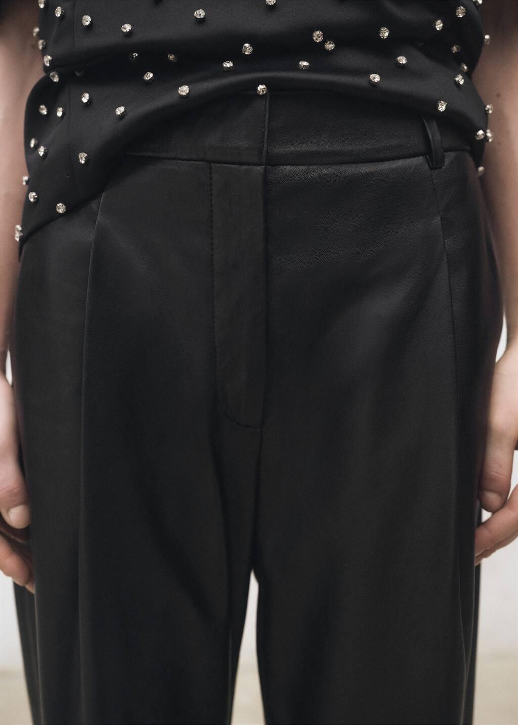 Black Plain Formal Trousers, , large image number 4