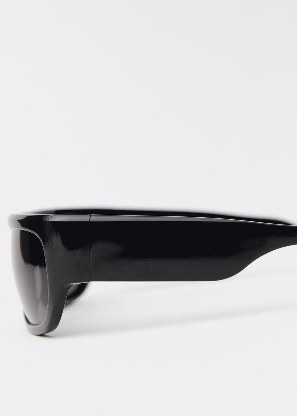 Black Rectangular-Frame Sunglasses, 0201_99, large image number 1