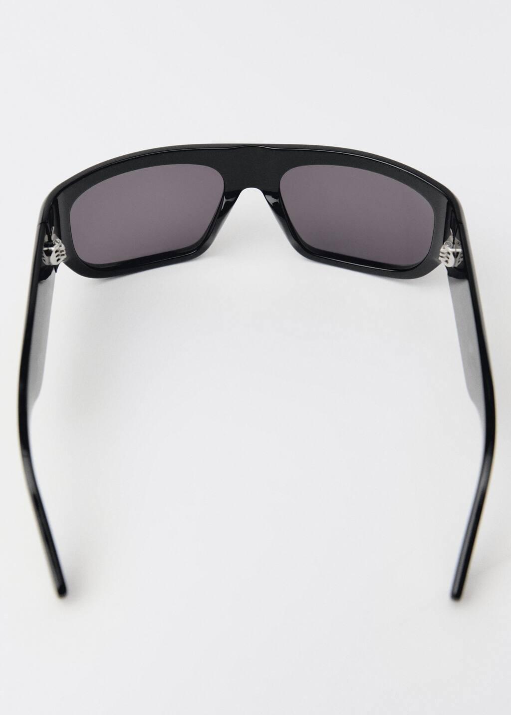 Black Rectangular-Frame Sunglasses, 0201_99, large image number 2