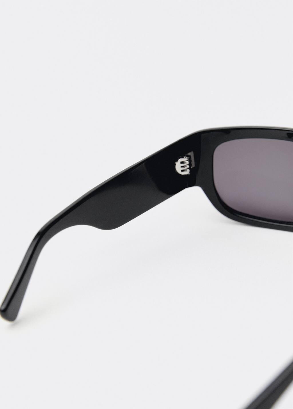 Black Rectangular-Frame Sunglasses, 0201_99, large image number 5