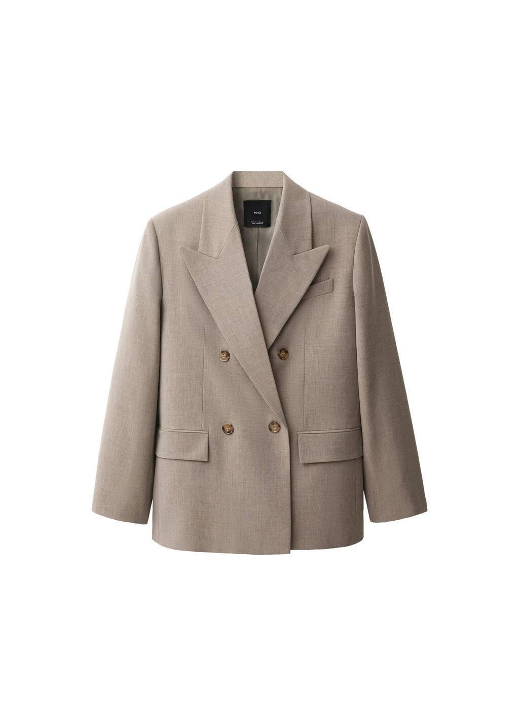 Brown Wool-Blend Suit Jacket, , large image number 3