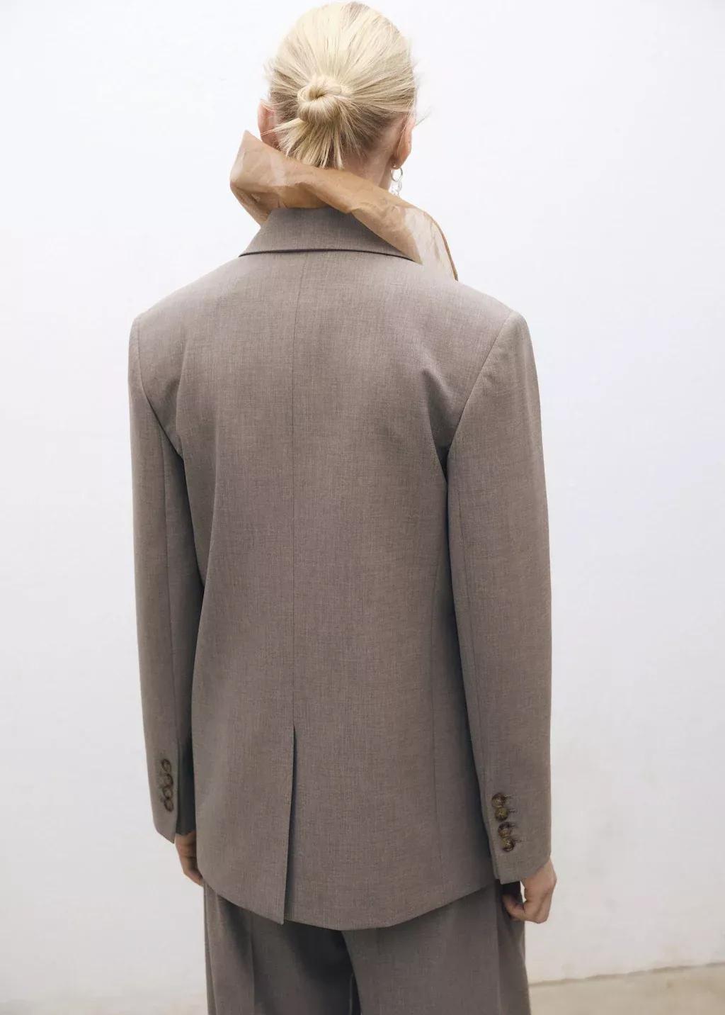 Brown Wool-Blend Suit Jacket, , large image number 4