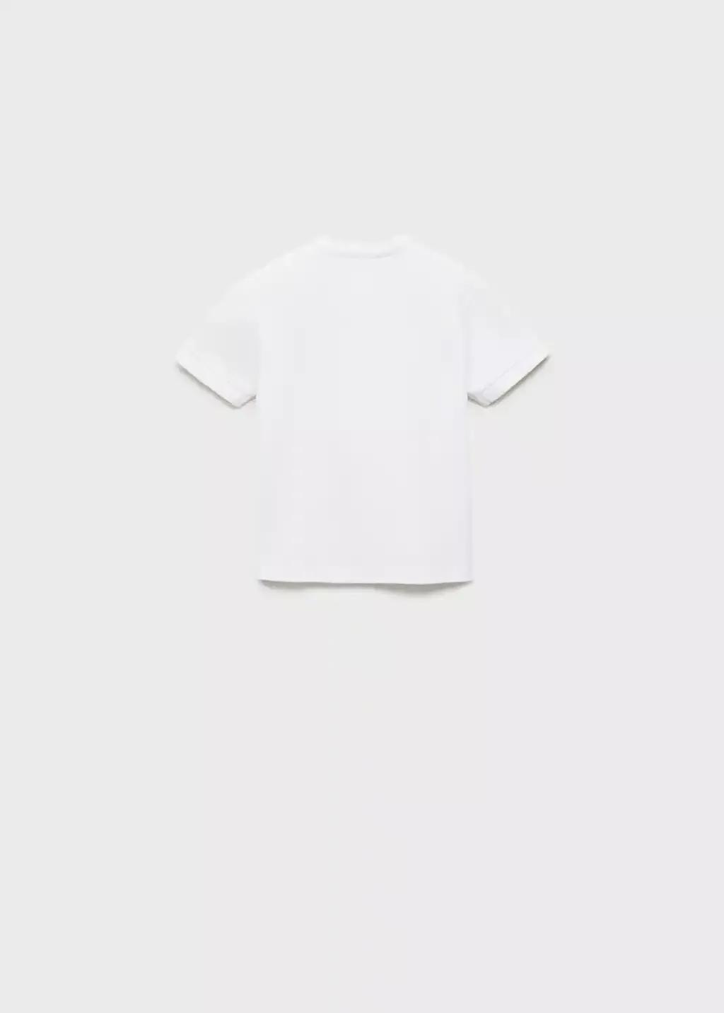 White Mao Collar Cotton Polo, Baby Boy, , large image number 2