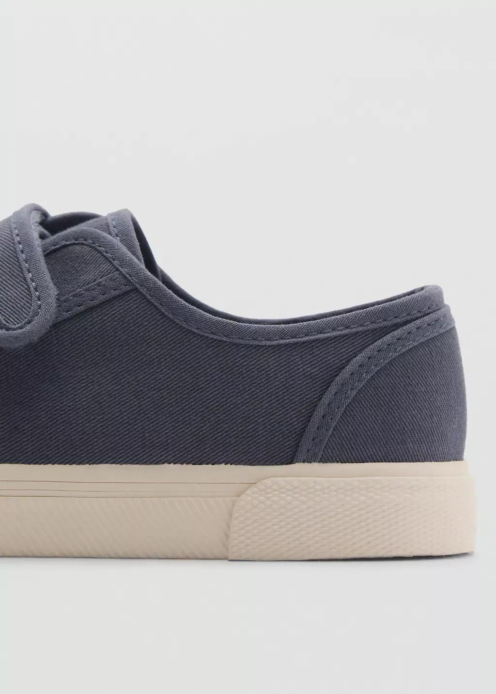 Blue Velcro Fastening Straps Sneakers, Kids Boy, , large image number 1