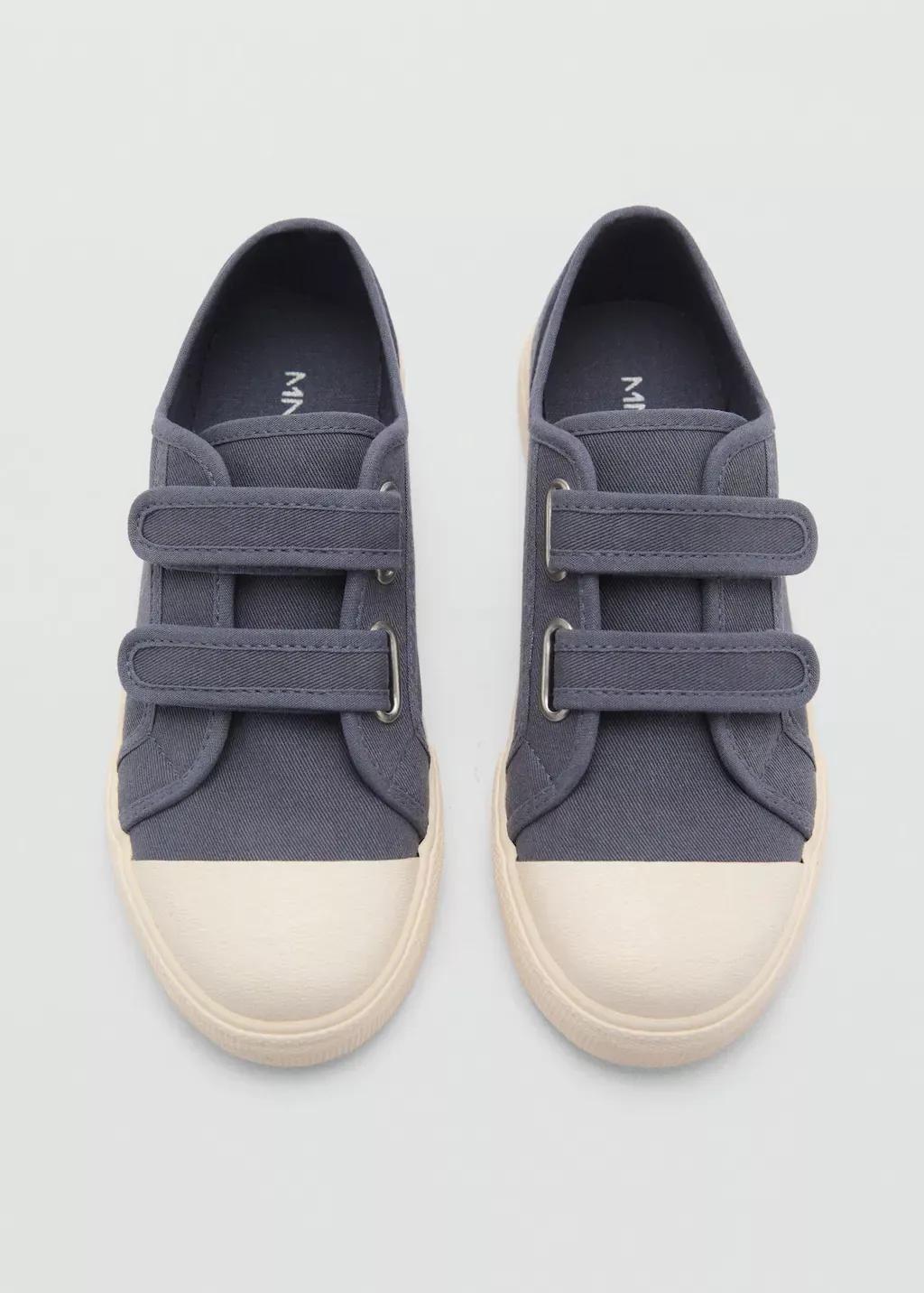 Blue Velcro Fastening Straps Sneakers, Kids Boy, , large image number 2